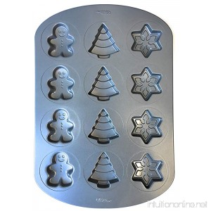 Wilton Winter-Holiday Cookie Baking Pan (Snowflakes Christmas Trees Gingerbread Men) - B078VDCZRK